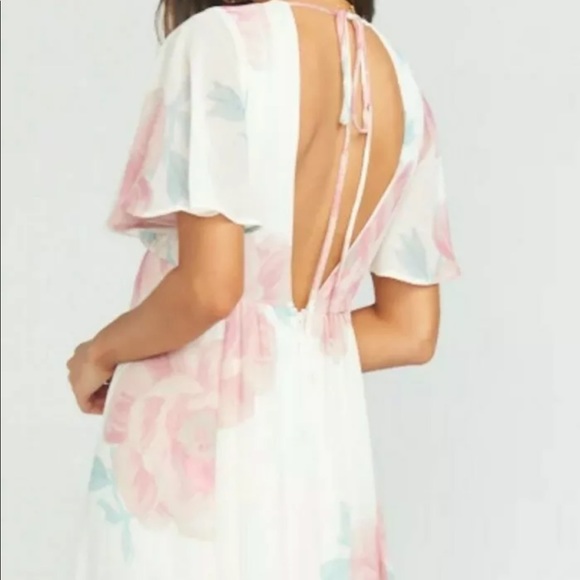 Show Me Your MuMu Faye Flutter Dress Floral Large - Picture 3 of 10